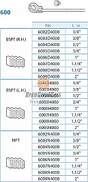 Ножи ручного резьбонарезного клуппа Super-Ego 600 Set Promo 1/2"-3/4"-1"-1 1/4" BSPT R