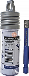 Упаковка коронок алмазных по керамограниту Keos Professional Vacuum Brazed 1/4" HEX 6 мм